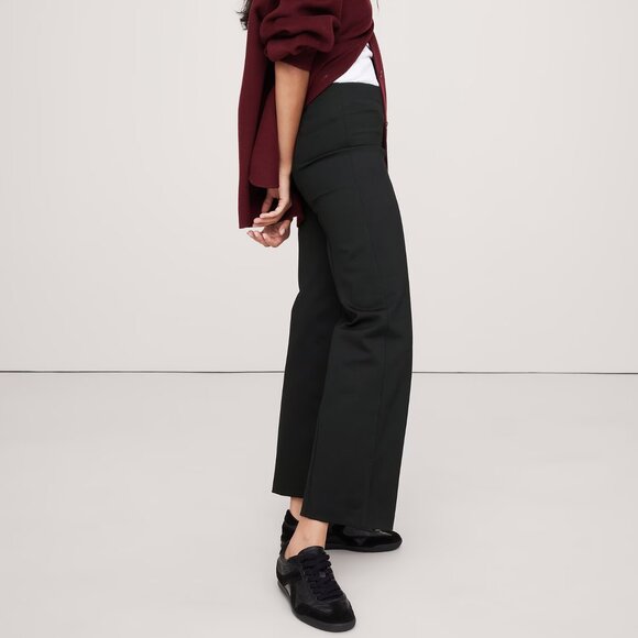 NWT Banana Republic Black High Rise Straight Everywhere Ponte Ankle Pants - Picture 3 of 7